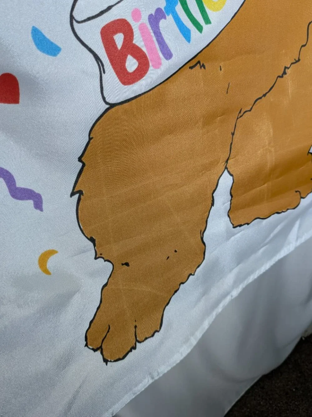 Vintage Birthday Bear Garden Flag Large Banner Those Characters From Cleveland